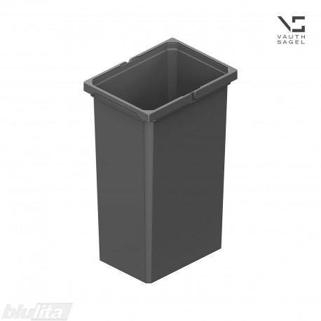 VS ENVI Free itin aukštas kibiras, 35 L, aukštis 550 mm, plotis 250 mm, gylis 340&nbsp;mm, &nbsp;tamsiai pilkas „Lava“