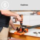 ECODRILL įrenginys lankstų gręžimui, su Ø 35 mm freza ir 2 grąžtais Ø 8 mm NEW
