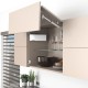 AVENTOS HF top komplektas, F2501 mech., F35 svert., medžio/plokštės fasadas, balti dangt., su SERVO-DRIVE