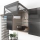 AVENTOS HF top komplektas, F2801 mech., F39 svertai, plataus profilio fasadas, balti dangteliai