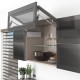 AVENTOS HF top komplektas, F2501 mech., F35 svertai, plataus profilio fasadas, pilki dangteliai