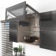AVENTOS HF top komplektas, F2501 mech., F39 svertai, plataus profilio fasadas, tam. pilki dangteliai