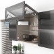 AVENTOS HF top komplektas, F2811 mech., F39 svert., plataus profilio fasadas, balti dangt., su SERVO-DRIVE