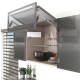 AVENTOS HF top komplektas, F2501 mech., F35 svertai, siauro profilio fasadas, balti dangteliai