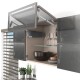 AVENTOS HF top komplektas, F2811 mech., F39 svert., siauro profilio fasadas, tam. pilki dangt., su SERVO-DRIVE