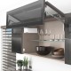 AVENTOS HF top komplektas, F2501 mech., F39 svert., plataus profilio fasadas, balti dangt., su SERVO-DRIVE