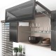 AVENTOS HF top komplektas, F2811 mech., F39 svertai, plataus profilio fasadas, balti dangteliai