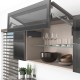 AVENTOS HF top komplektas, F2811 mech., F39 svertai, plataus profilio fasadas, tam. pilki dangteliai
