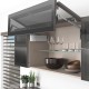 AVENTOS HF top komplektas, F2811 mech., F39 svert., plataus profilio fasadas, pilki dangt., su SERVO-DRIVE