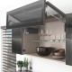 AVENTOS HF top komplektas, F2511 mech., F35 svert., plataus profilio fasadas, tam. pilki dangt., su SERVO-DRIVE