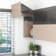 AVENTOS HF top komplektas, F2501 mech., F32 svertas, plataus prof. ir medžio/plokštės fasadas, tam. pilkas dangtelis