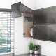 AVENTOS HF top komplektas, F2501 mech., F32 svert., siauro profilio fasadas, tam. pilkas dangt., su SERVO-DRIVE