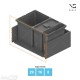 Šiukšliadėžių VS ENVI Free komplektas,&nbsp;KB 700&nbsp;mm, stalčiaus NL 400-500 mm, kibirų aukštis&nbsp;– 326&nbsp;mm, talpa&nbsp;– 29, 16, 8 l