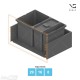 Šiukšliadėžių VS ENVI Free komplektas,&nbsp;KB 750&nbsp;mm, stalčiaus NL 400-500 mm, kibirų aukštis&nbsp;– 326&nbsp;mm, talpa&nbsp;– 29, 16, 8 l