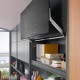 AVENTOS HL top komplektas, L2211 mech., L32 svertai, plonas medžio/plokštės fasadas, tamsiai pilki dangteliai