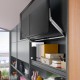AVENTOS HL top komplektas, L2201 mech., L35 svertai, siauro alium. prof. fasadas, balti dangteliai, su SERVO-DRIVE