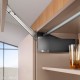 AVENTOS HL top komplektas, L2501 mech., L39 svertai, siauro alium. prof. fasadas, tamsiai pilki dangteliai, su SERVO-DRIVE