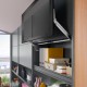 AVENTOS HL top komplektas, L2201 mech., L35 svertai, plataus alium. prof. fasadas, tamsiai pilki dangteliai, su SERVO-DRIVE