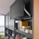 AVENTOS HL top komplektas, L2511 mech., L39 svertai, plonas medžio/plokštės fasadas, balti dangteliai, su SERVO-DRIVE