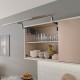 AVENTOS HS top pakėlimo sistema, S2201 mechanizmai, medžio / plokštės fasadas, tamsiai pilki dangteliai, su SERVO-DRIVE