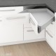 TANDEMBOX antaro M stalčiaus SPACE CORNER komplektas su SYNCROMOTION, NL&nbsp;650&nbsp;mm, 65&nbsp;kg, BLUMOTION, pilkas „White Aluminium“