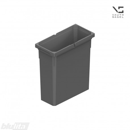 VS ENVI Free mažas kibiras, 21 L, aukštis 426 mm, plotis 183 mm, gylis 383&nbsp;mm,&nbsp;tamsiai pilkas „Lava“