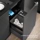 Šiukšliadėžių VS ENVI Flex Flat komplektas,&nbsp;KB nuo 600&nbsp;mm, stalčiaus NL 450-650 mm, kibirų aukštis&nbsp;– 216&nbsp;mm, talpa&nbsp;– 18, 10 l