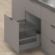 MERIVOBOX E padidinto ištraukimo stalčius su relingu, NL&nbsp;550&nbsp;mm, 70&nbsp;kg, BLUMOTION, pilkas „Orion“