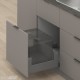 MERIVOBOX E padidinto ištraukimo stalčius su BOXCOVER, NL&nbsp;550&nbsp;mm, 70&nbsp;kg, BLUMOTION, pilkas „Orion“