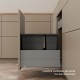 MERIVOBOX E padidinto ištraukimo stalčius su BOXCAP, NL&nbsp;450&nbsp;mm, 70&nbsp;kg, BLUMOTION, pilkas „Indium“, EXPANDO&nbsp;T