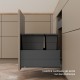 MERIVOBOX E padidinto ištraukimo stalčius su BOXCAP, NL&nbsp;450&nbsp;mm, 70&nbsp;kg, TIP-ON BLUMOTION, pilkas „Orion“, EXPANDO&nbsp;T