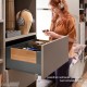 MERIVOBOX E stalčiaus komplektas su BOXCOVER, NL&nbsp;500&nbsp;mm, 70&nbsp;kg, TIP-ON BLUMOTION, pilkas „Orion“, EXPANDO&nbsp;T