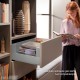 MERIVOBOX E stalčiaus komplektas su BOXCOVER ir stiklu, NL&nbsp;500&nbsp;mm, 70&nbsp;kg, BLUMOTION, pilkas „Indium“, EXPANDO&nbsp;T