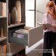 MERIVOBOX E stalčiaus komplektas su BOXCOVER ir stiklu, NL&nbsp;450&nbsp;mm, 70&nbsp;kg, BLUMOTION, pilkas „Orion“, EXPANDO&nbsp;T