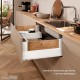 MERIVOBOX E stalčius po kriaukle su BOXCOVER, NL&nbsp;450&nbsp;mm, 40&nbsp;kg, TIP-ON BLUMOTION, baltas „Silk“, EXPANDO&nbsp;T