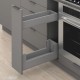 MERIVOBOX SPACE TWIN komplektas su BOXCOVER, NL&nbsp;500&nbsp;mm, 40&nbsp;kg, BLUMOTION, pilkas „Indium“