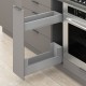 MERIVOBOX SPACE TWIN komplektas su BOXCOVER, NL&nbsp;600&nbsp;mm, 40&nbsp;kg, BLUMOTION, pilkas „Indium“, EXPANDO&nbsp;T