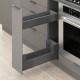 MERIVOBOX SPACE TWIN komplektas su BOXCOVER, NL&nbsp;600&nbsp;mm, 40&nbsp;kg, BLUMOTION, pilkas „Orion“, EXPANDO&nbsp;T