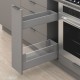 MERIVOBOX SPACE TWIN komplektas su BOXCOVER, NL&nbsp;450&nbsp;mm, 40&nbsp;kg, BLUMOTION, pilkas „Indium“