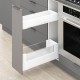 MERIVOBOX SPACE TWIN komplektas su BOXCOVER, NL&nbsp;550&nbsp;mm, 40&nbsp;kg, BLUMOTION, baltas „Silk“, EXPANDO&nbsp;T