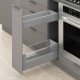 MERIVOBOX SPACE TWIN komplektas su BOXCOVER, NL&nbsp;550&nbsp;mm, 40&nbsp;kg, BLUMOTION, pilkas „Indium“, EXPANDO&nbsp;T