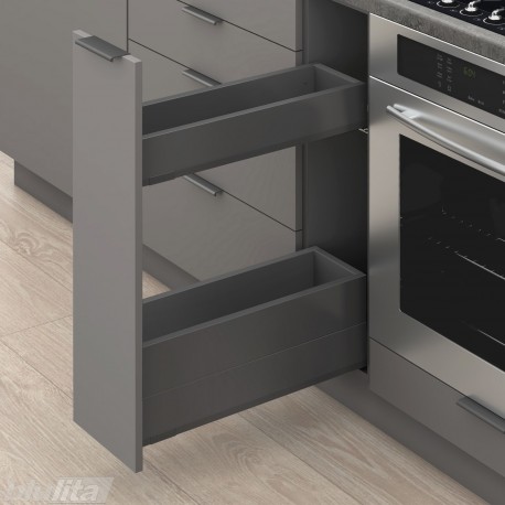 MERIVOBOX SPACE TWIN komplektas su BOXCAP, NL&nbsp;300&nbsp;mm, 40&nbsp;kg, BLUMOTION, pilkas „Orion“