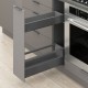 MERIVOBOX SPACE TWIN komplektas su relingu, NL&nbsp;550&nbsp;mm, 40&nbsp;kg, BLUMOTION, pilkas „Orion“, EXPANDO&nbsp;T