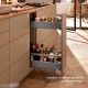 MERIVOBOX SPACE TWIN komplektas su relingu, NL&nbsp;550&nbsp;mm, 40&nbsp;kg, BLUMOTION, pilkas „Orion“