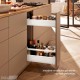MERIVOBOX SPACE TWIN komplektas su relingu, NL&nbsp;270&nbsp;mm, 40&nbsp;kg, BLUMOTION, baltas „Silk“, EXPANDO&nbsp;T