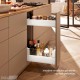 MERIVOBOX SPACE TWIN komplektas su BOXCOVER, NL&nbsp;550&nbsp;mm, 40&nbsp;kg, BLUMOTION, baltas „Silk“, EXPANDO&nbsp;T