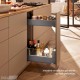 MERIVOBOX SPACE TWIN komplektas su BOXCOVER, NL&nbsp;550&nbsp;mm, 40&nbsp;kg, BLUMOTION, pilkas „Orion“, EXPANDO&nbsp;T