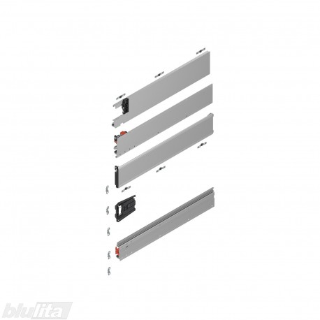 REVEGO duo nišos bėgelių komplektas su TIP-ON, NL&nbsp;525&nbsp;mm, kairys