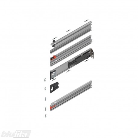 REVEGO duo nišos bėgelių komplektas su TIP-ON, NL&nbsp;750&nbsp;mm, dešinys