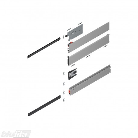 REVEGO uno nišos bėgelių komplektas su TIP-ON, NL&nbsp;450&nbsp;mm, kairys